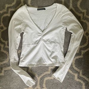 Brandy Melville White Long Sleeve Shirt